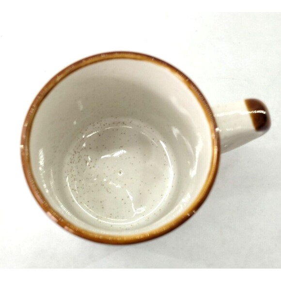 Vintage Daisy Mug Otagiri Style Speckled Stoneware Floral Cup Blue Yellow Green - Picture 6 of 7